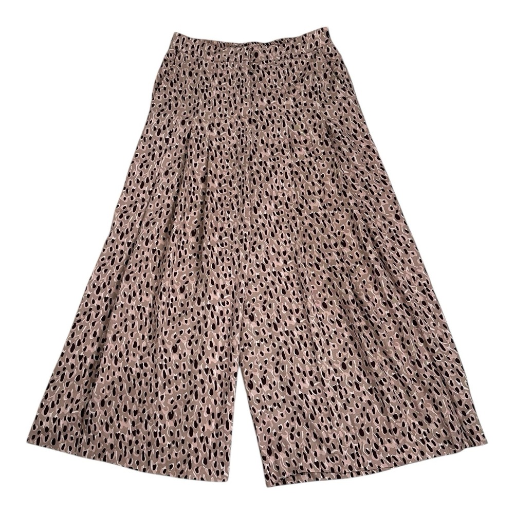 Anthropologie ISOBEL PLEATED WIDE-LEG Printed‎ PANTS Size Medium